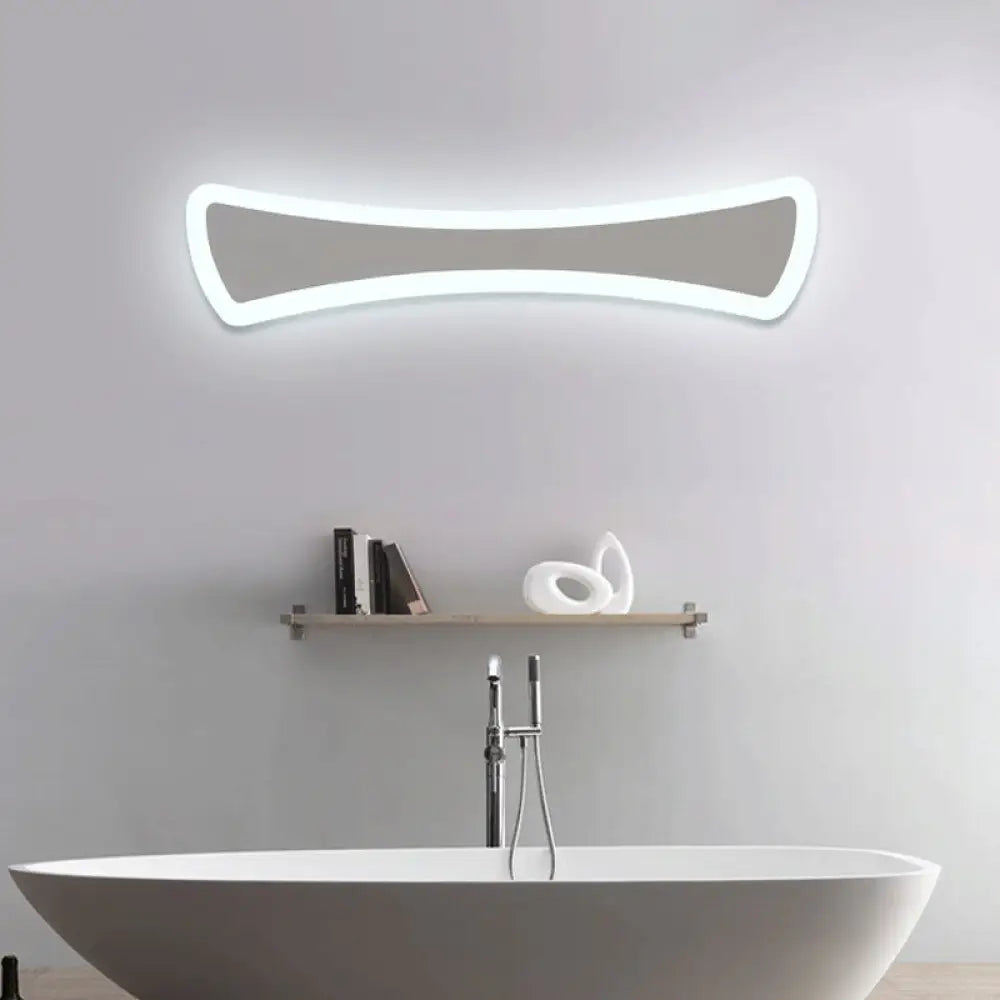DecorBites™ Ultra-Thin LED Silver Vanity Lamp: Modern Acrylic Wall Sconce Lighting for Bathrooms