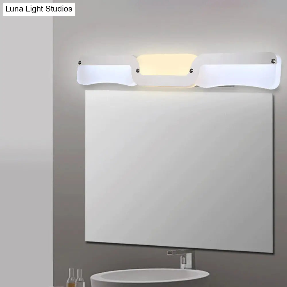DecorBites™ Ultra-Thin Modern LED Vanity Sconce Light in Chrome - Warm/White Lighting Fixture