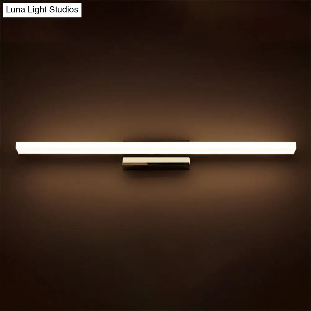 DecorBites™ Ultra-Thin Nordic Acrylic LED Vanity Lamp - 16"/20" Dia - Silver, Warm/White Light