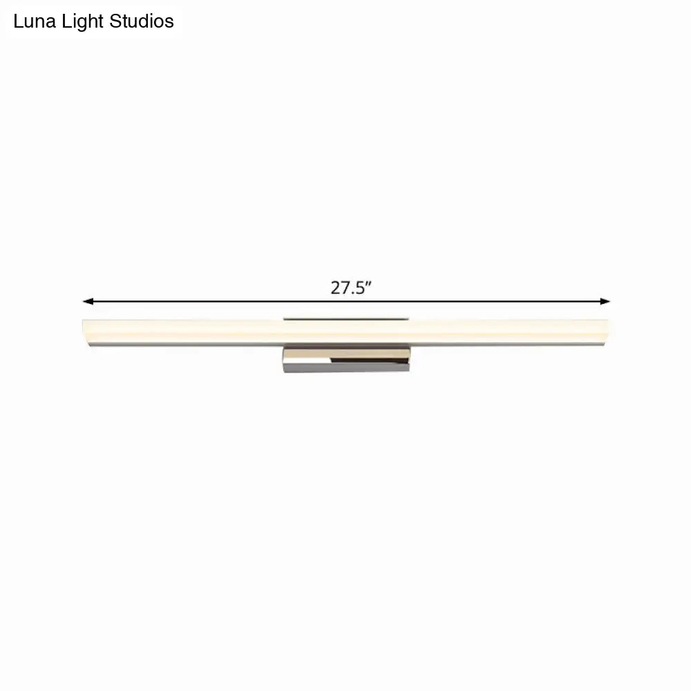 DecorBites™ Ultra-Thin Nordic Acrylic LED Vanity Lamp - 16"/20" Dia - Silver, Warm/White Light