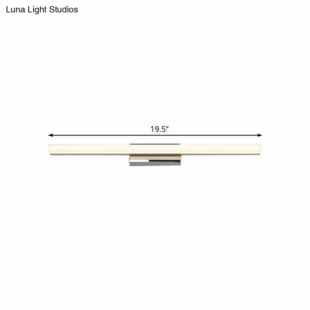 DecorBites™ Ultra-Thin Nordic Acrylic LED Vanity Lamp - 16"/20" Dia - Silver, Warm/White Light