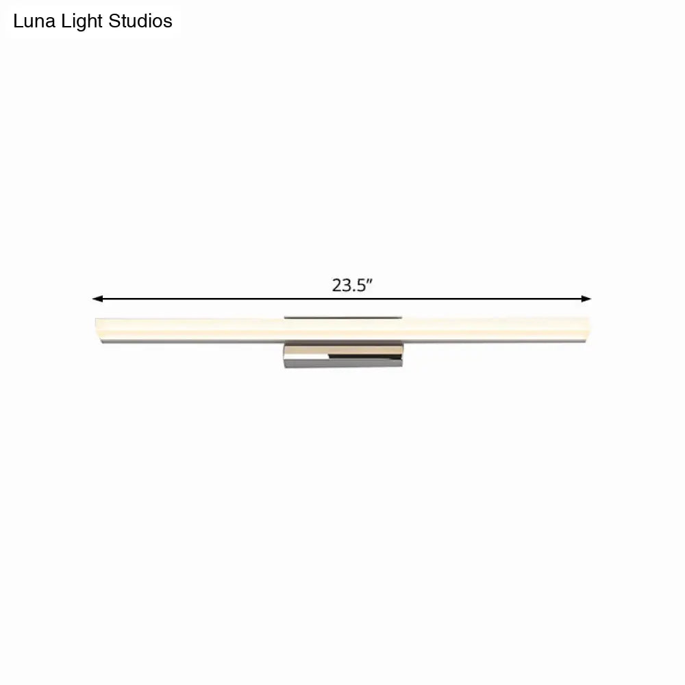 DecorBites™ Ultra-Thin Nordic Acrylic LED Vanity Lamp - 16"/20" Dia - Silver, Warm/White Light