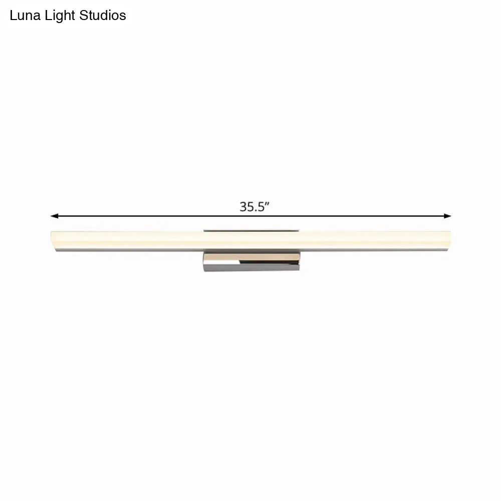 DecorBites™ Ultra-Thin Nordic Acrylic LED Vanity Lamp - 16"/20" Dia - Silver, Warm/White Light
