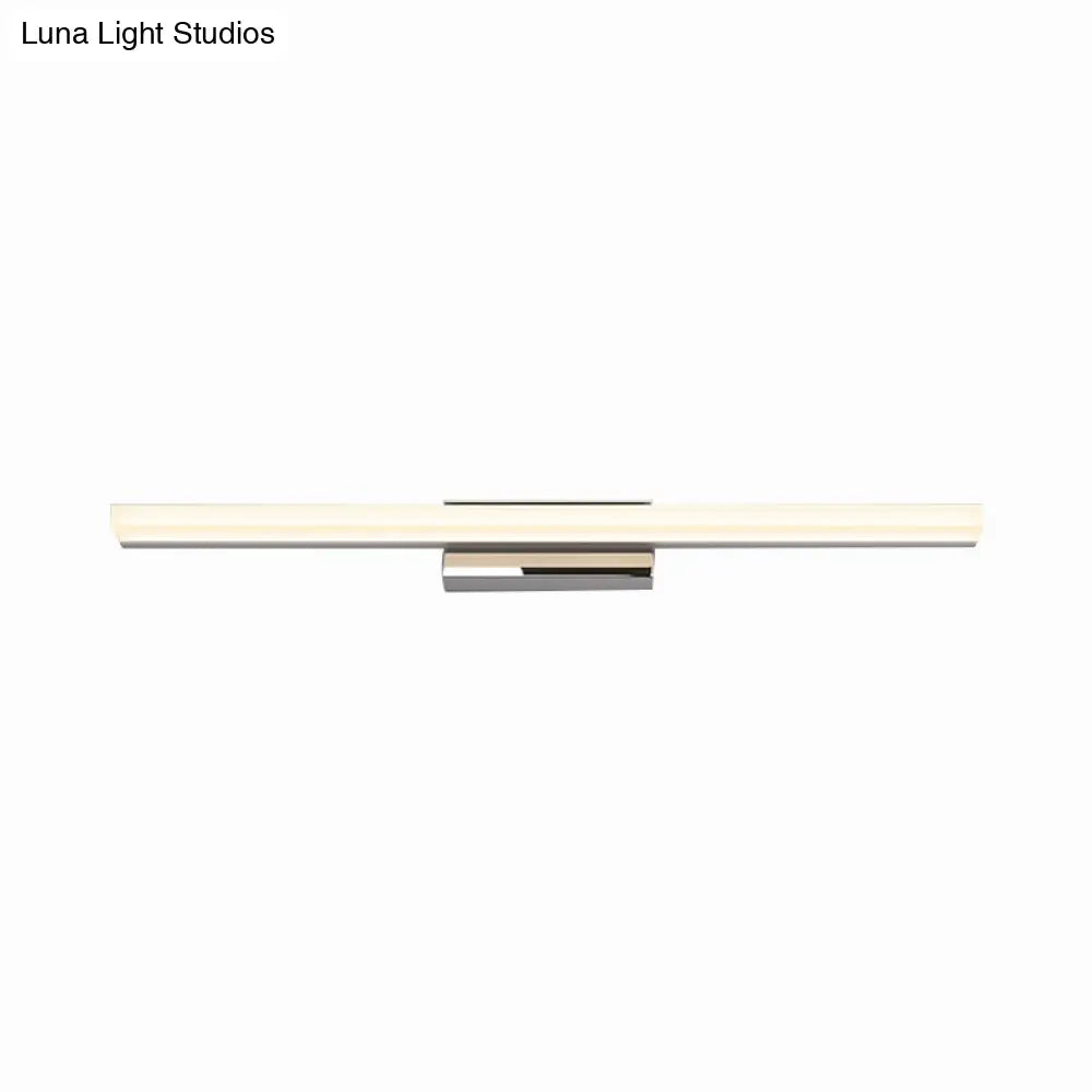 DecorBites™ Ultra-Thin Nordic Acrylic LED Vanity Lamp - 16"/20" Dia - Silver, Warm/White Light