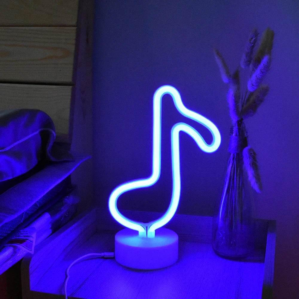 DecorBites™ USB LED Neon Sign Light Holiday Flamingo Night Lamp Xmas Party Wedding Decoration Home Gift cloud Heart Neon Light