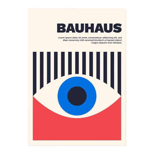 DecorBites™ Vintage Black & White Bauhaus Canvas Print