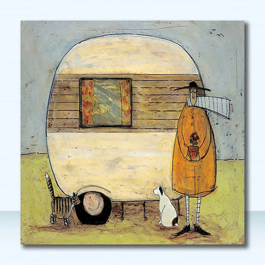 DecorBites™ Vintage Nordic Dog Canvas Posters for Living Room