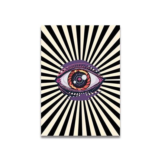 DecorBites™ Vintage Pink Cartoon Print Canvas Poster