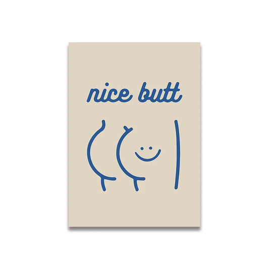 DecorBites™ Vintage Pink Cartoon Print Canvas Wall Art
