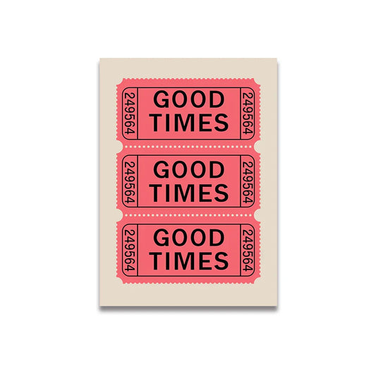 DecorBites™ Vintage Pink Cartoon Print Wall Art Canvas