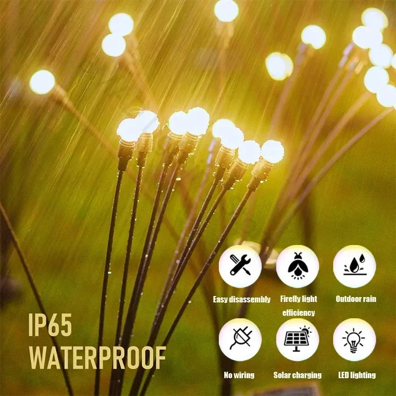 DecorBites™ Warm White Solar LED Firework Lights