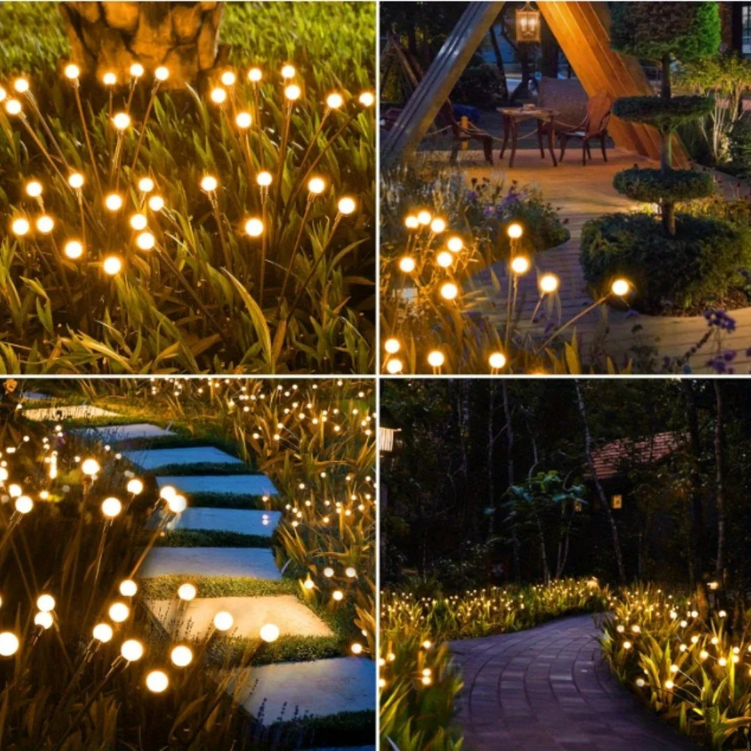 DecorBites™ Warm White Solar LED Firework Lights