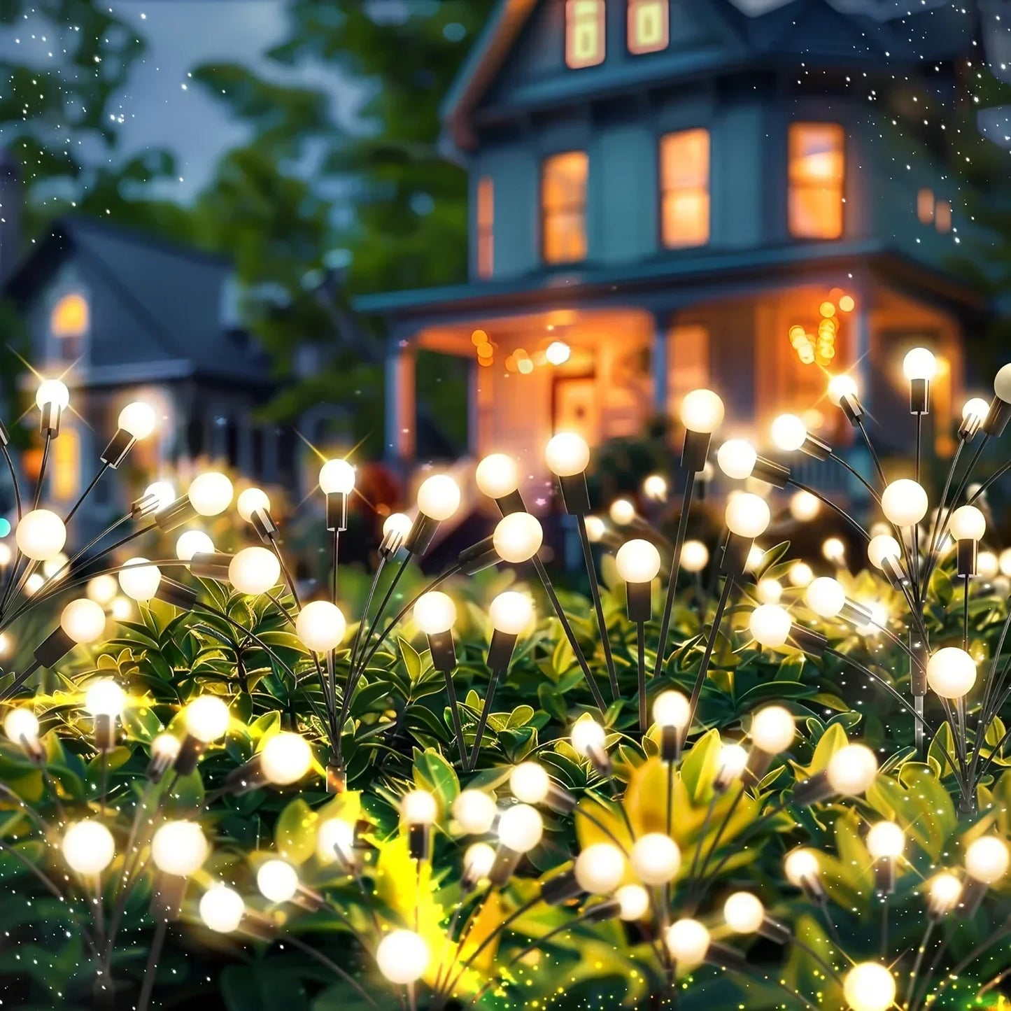 DecorBites™ Warm White Solar LED Firework Lights