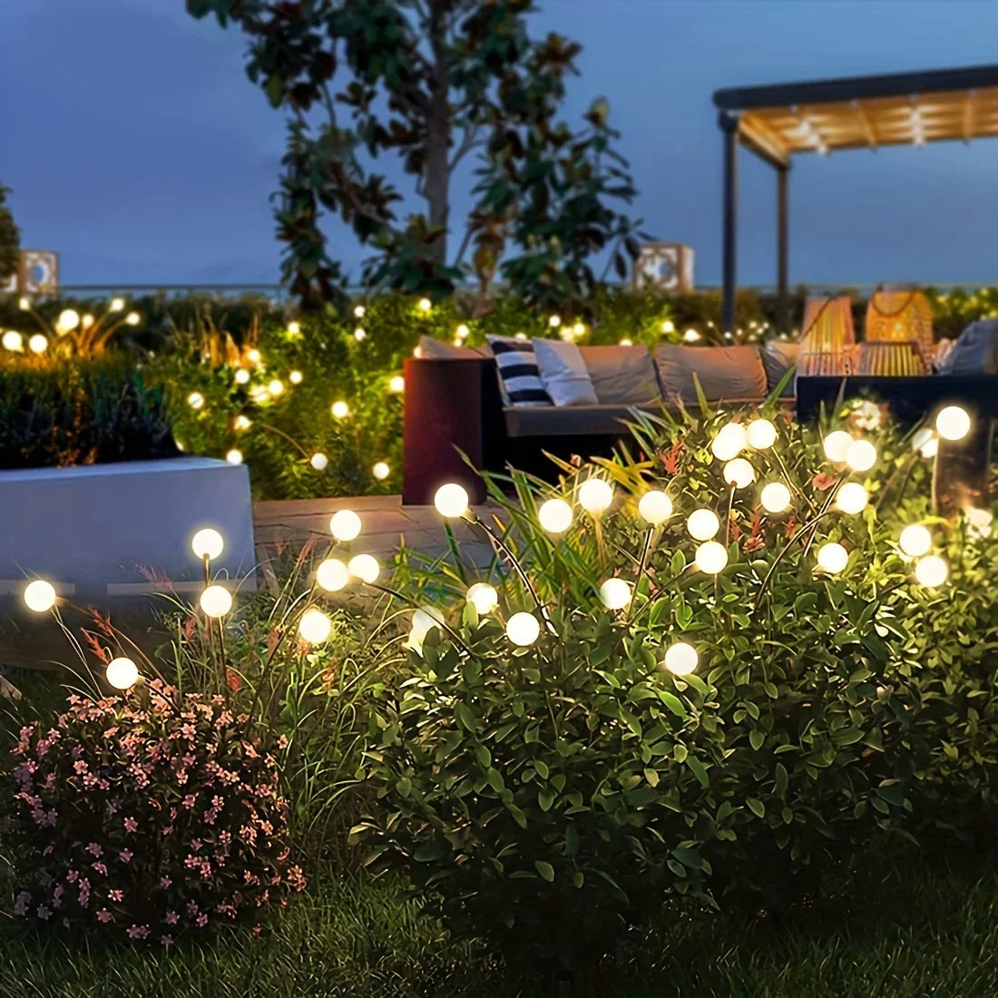 DecorBites™ Warm White Solar LED Firework Lights