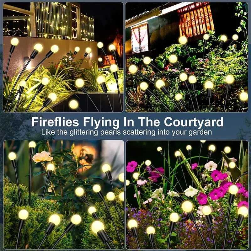 DecorBites™ Warm White Solar LED Firework Lights
