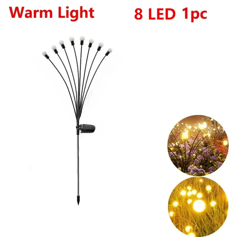 DecorBites™ Warm White Solar LED Firework Lights
