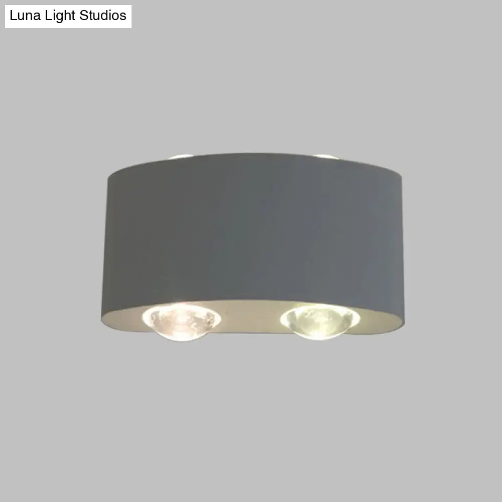 DecorBites™ White Aluminum LED Wall-Mount Bedside Sconce for Bedroom with White/Warm Light