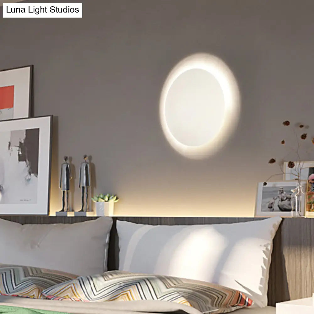 DecorBites™ White/Gold LED Wall Light with Warm/White Illumination - Perfect for Modern Bedrooms