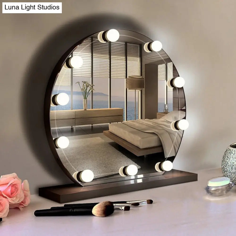 DecorBites™ White LED Vanity Strip: Sphere Design for Dressing Room Minimalism and Enhanced Makeup Lighting