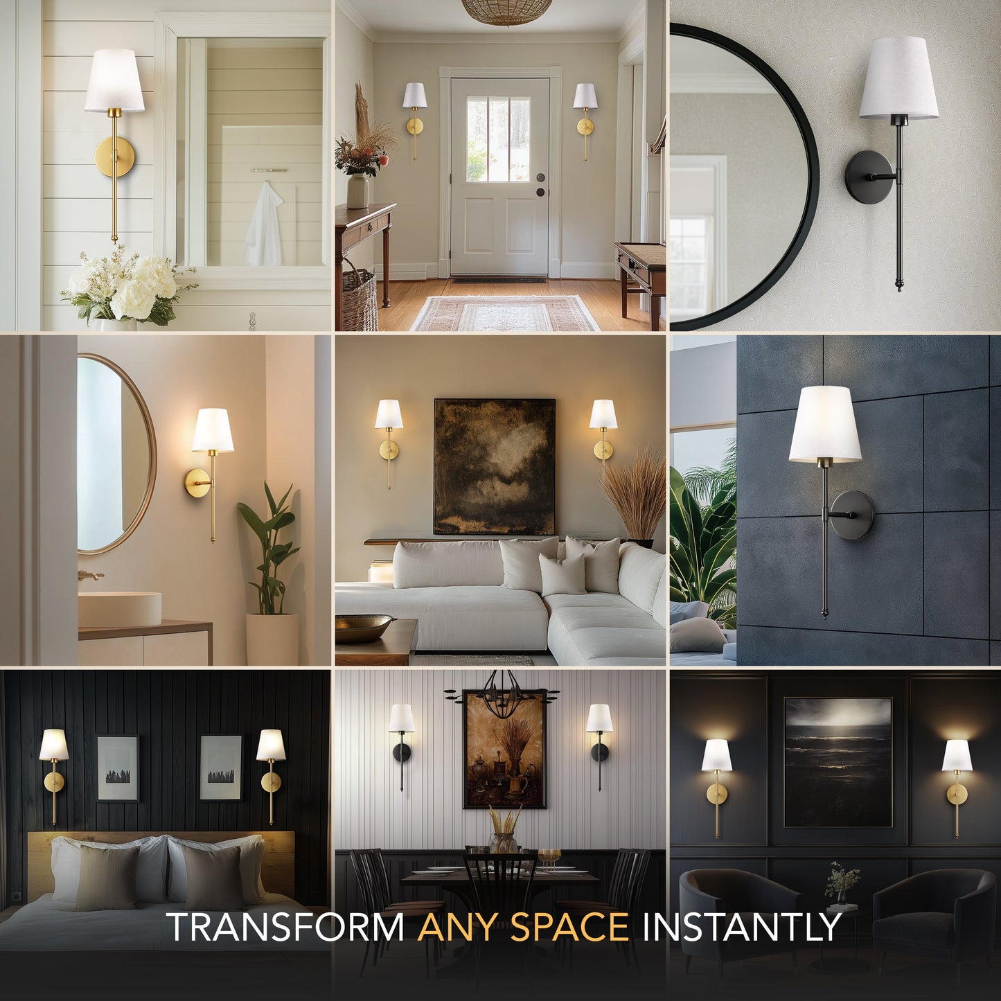 DecorBites™ WIRELESS WALL SCONCES (SET OF 2 )