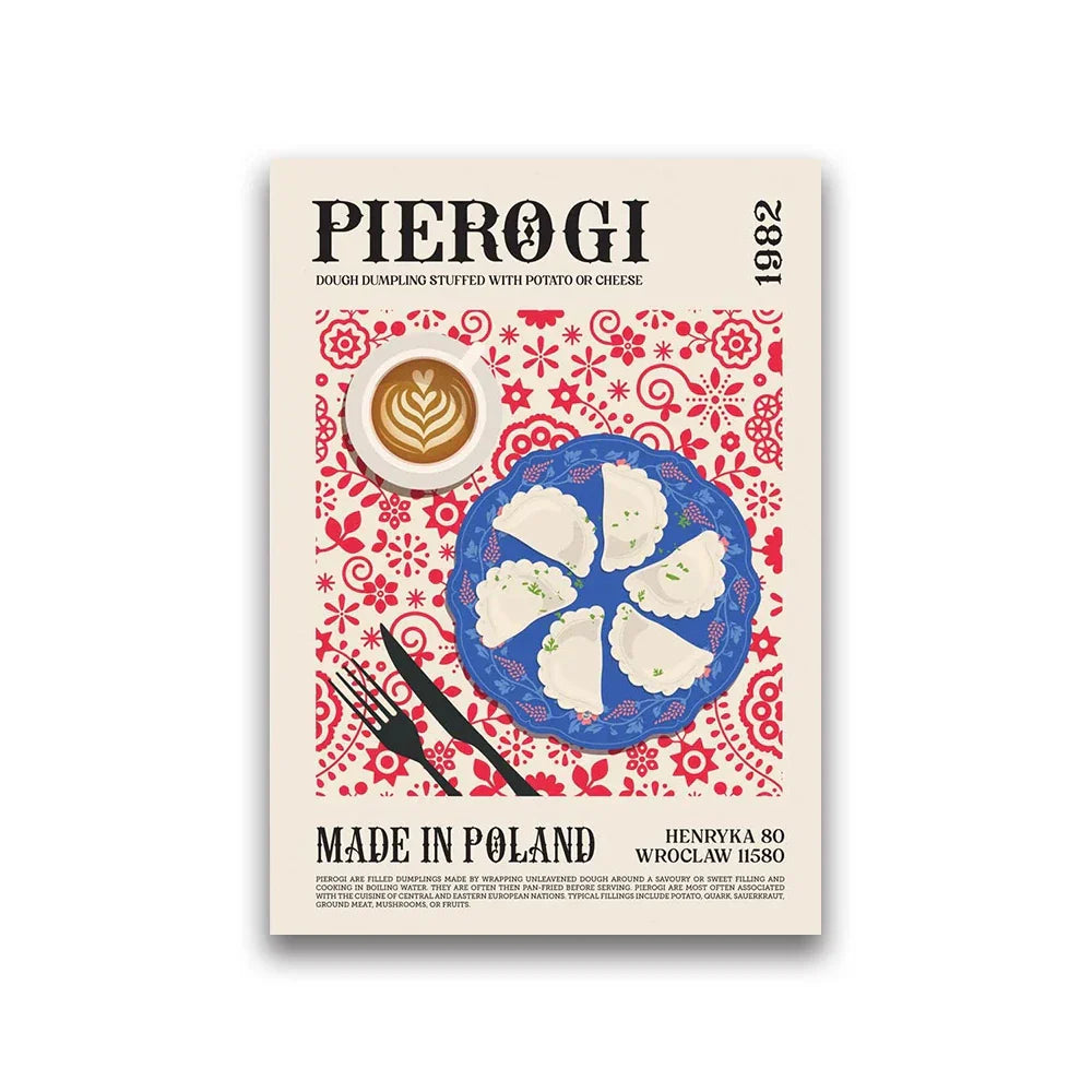 DecorBites™ World Cuisine Food Canvas Wall Art