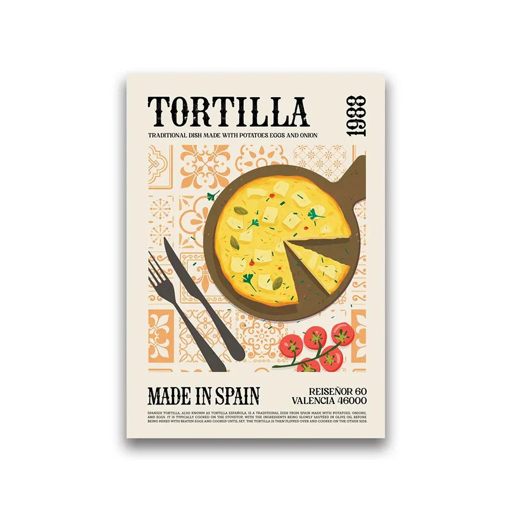 DecorBites™ World Cuisine Food Canvas Wall Art