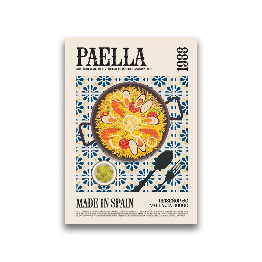 DecorBites™ World Cuisine Food Canvas Wall Art