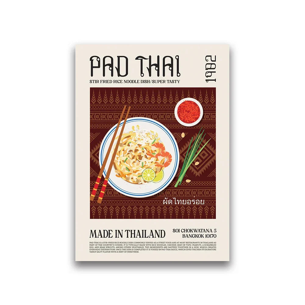 DecorBites™ World Cuisine Food Canvas Wall Art