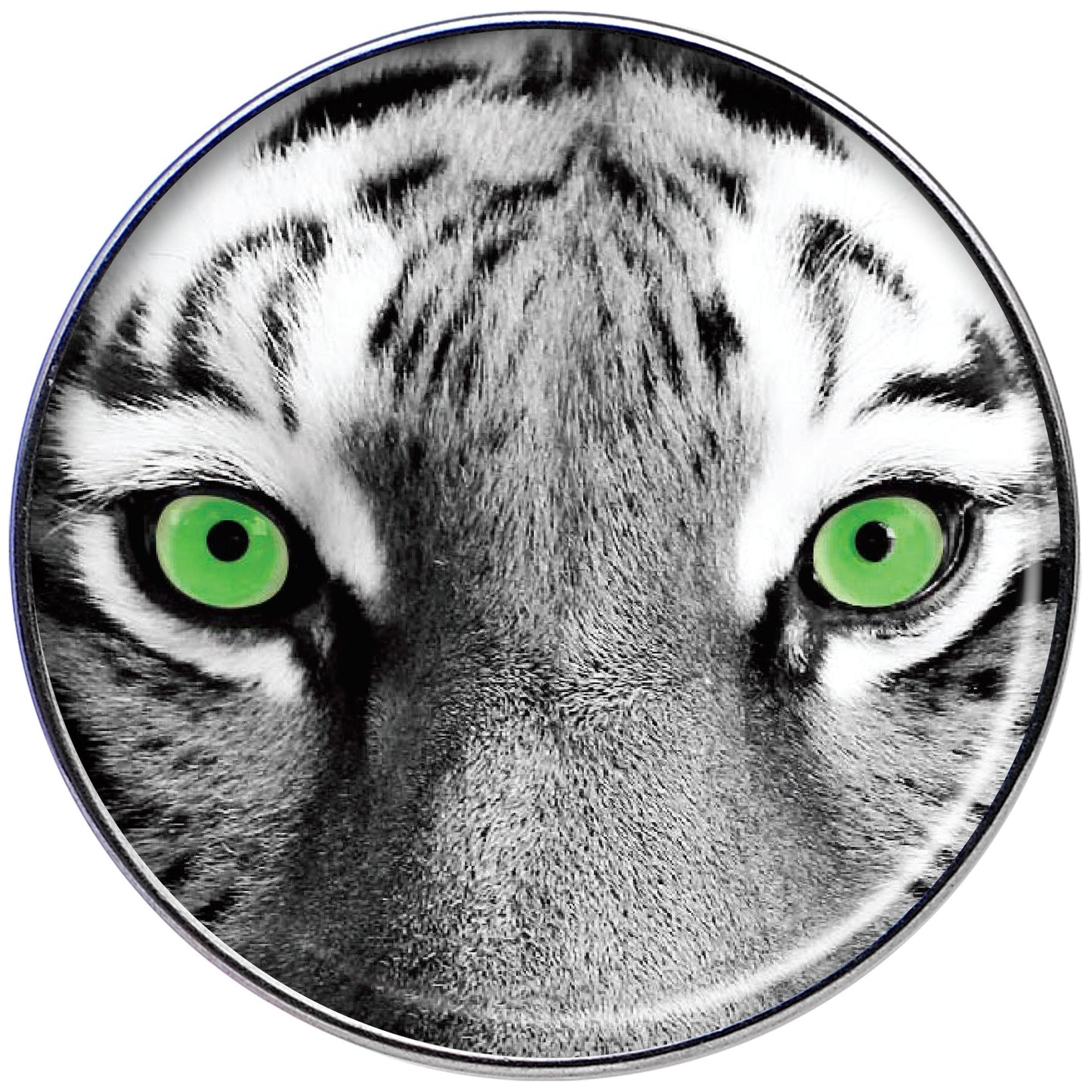 16G 1/4 Black White Tiger Eyes Tragus Cartilage Earring