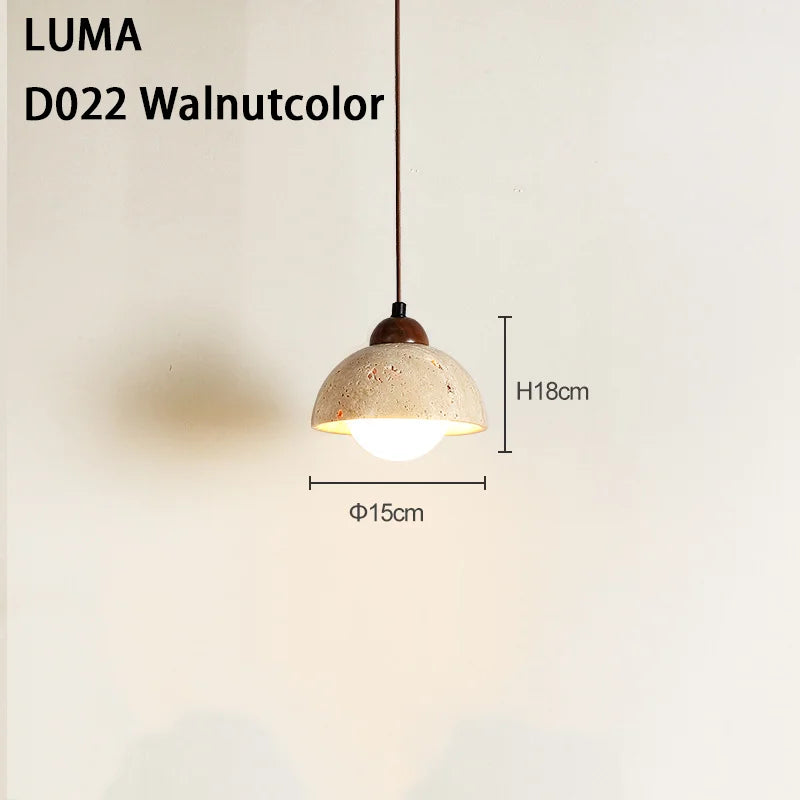 DecorBites™ Yellow Travertine Pendant Light for Kitchen Island