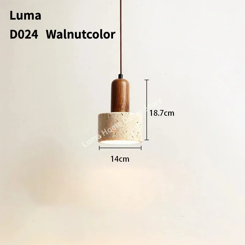 DecorBites™ Yellow Travertine Pendant Light for Kitchen Island