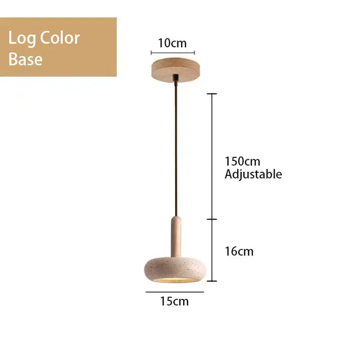 DecorBites™ Yellow Travertine Pendant Light for Kitchen Island