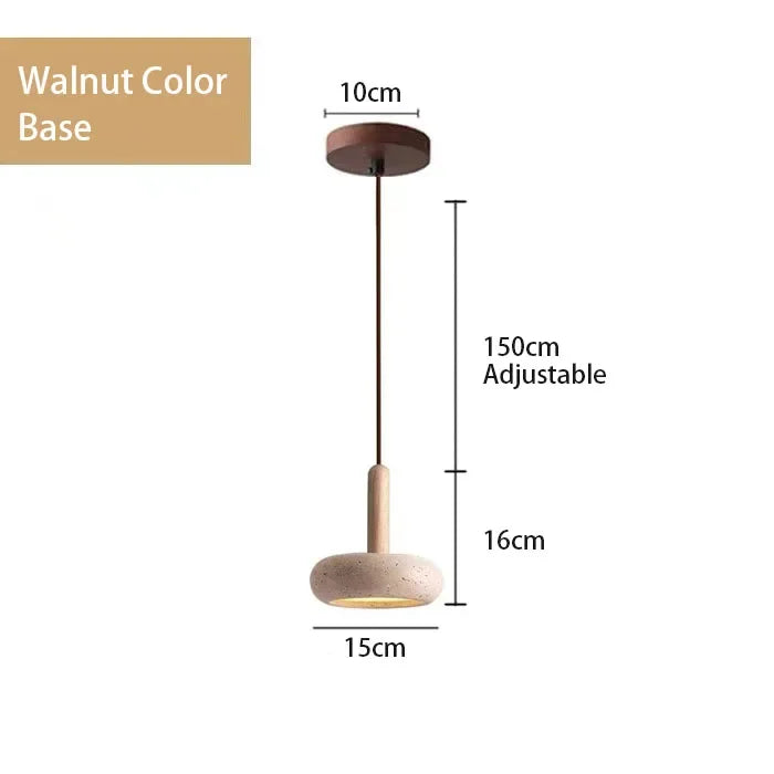 DecorBites™ Yellow Travertine Pendant Light for Kitchen Island
