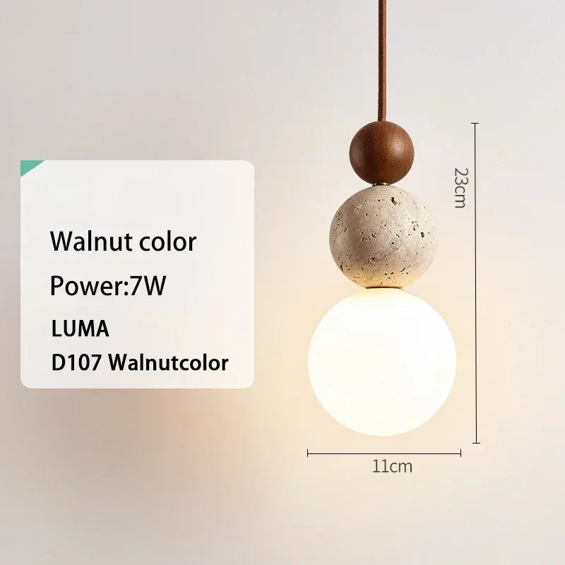 DecorBites™ Yellow Travertine Pendant Light for Kitchen Island